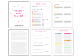 How to Make a Vacation Meal Plan (Free Printable)