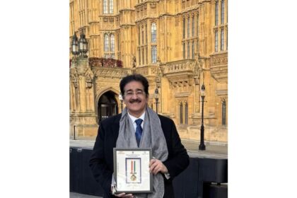 Sandeep Marwah Makes History with Eighth Recognition in British Parliament