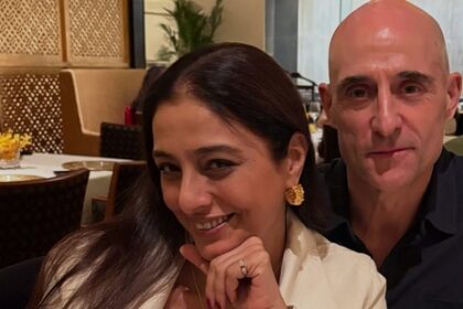 Tabu and Mark Strong shared posts as they met in Mumbai.