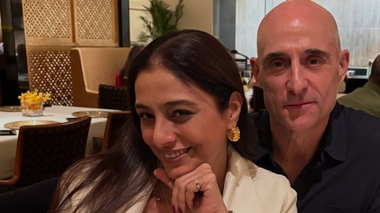 Tabu and Mark Strong shared posts as they met in Mumbai.